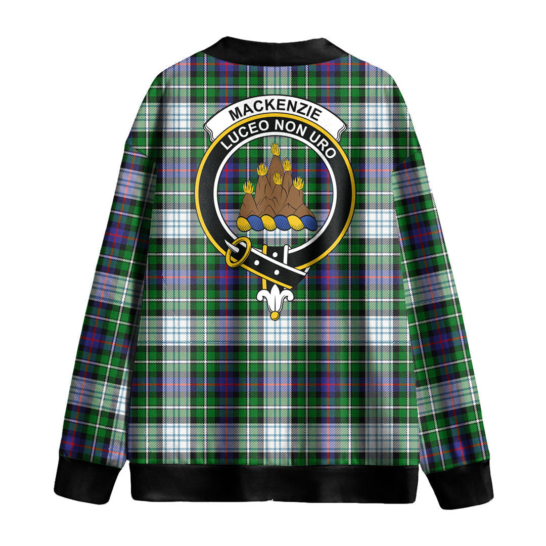 MacKenzie Dress Modern Tartan Crest Knitted Fleece Cardigan