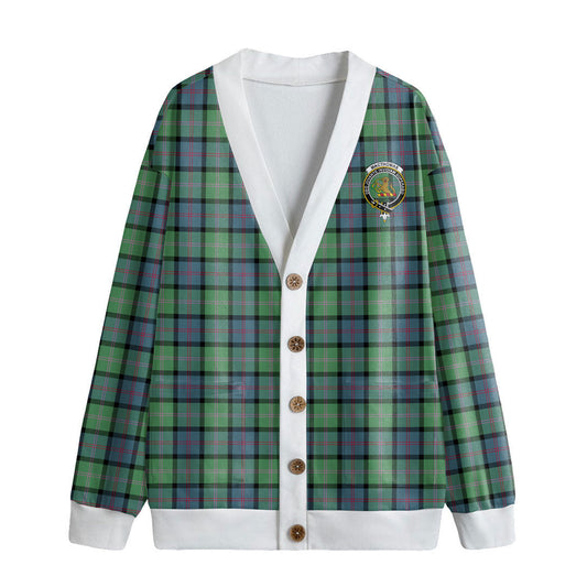 MacThomas Ancient Tartan Crest Knitted Fleece Cardigan