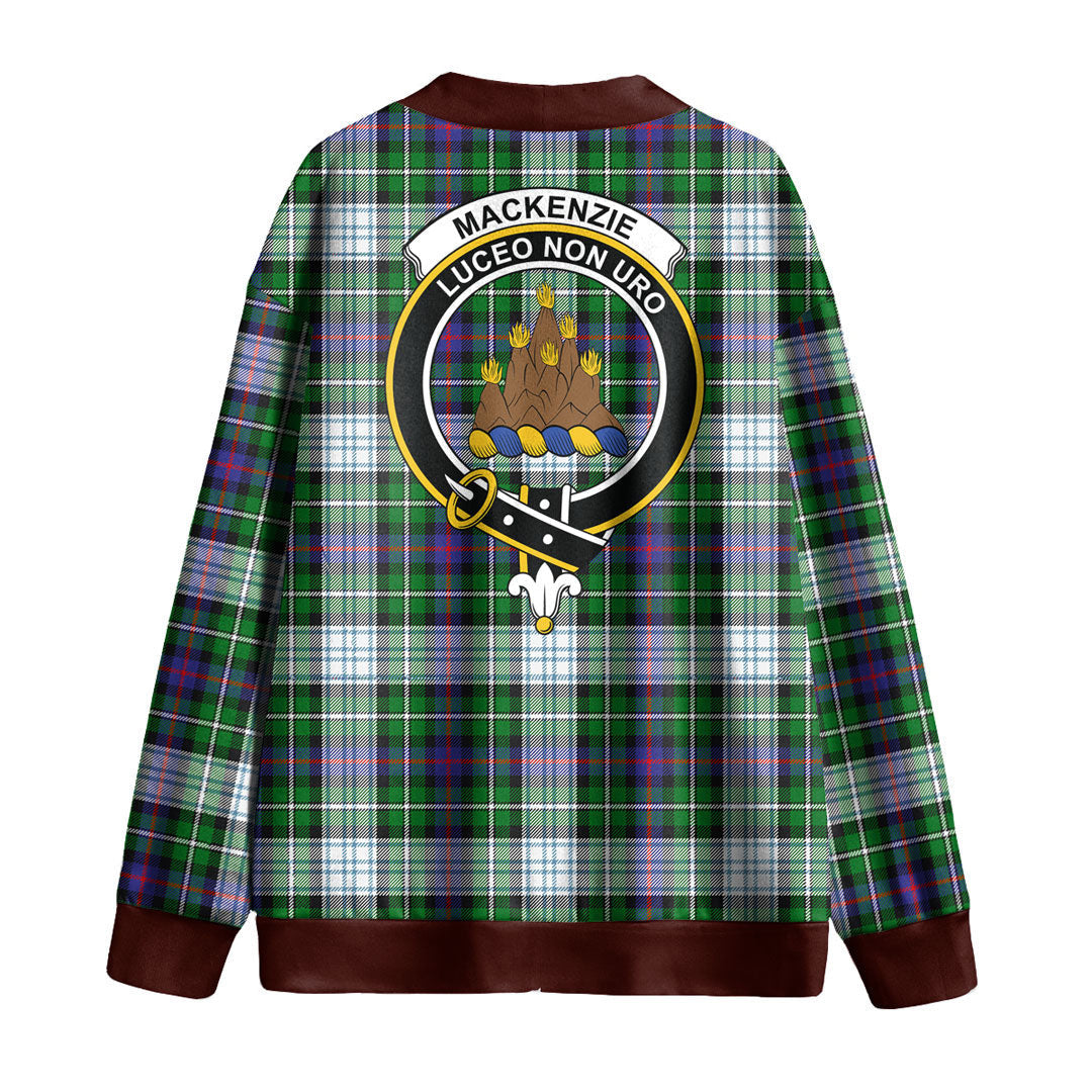 MacKenzie Dress Modern Tartan Crest Knitted Fleece Cardigan