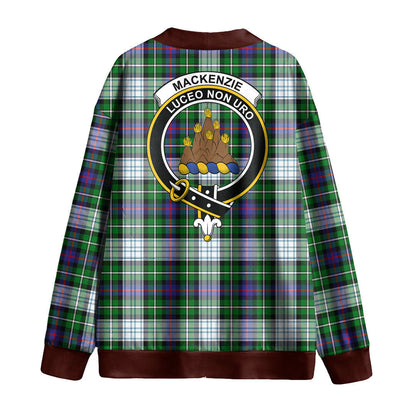 MacKenzie Dress Modern Tartan Crest Knitted Fleece Cardigan