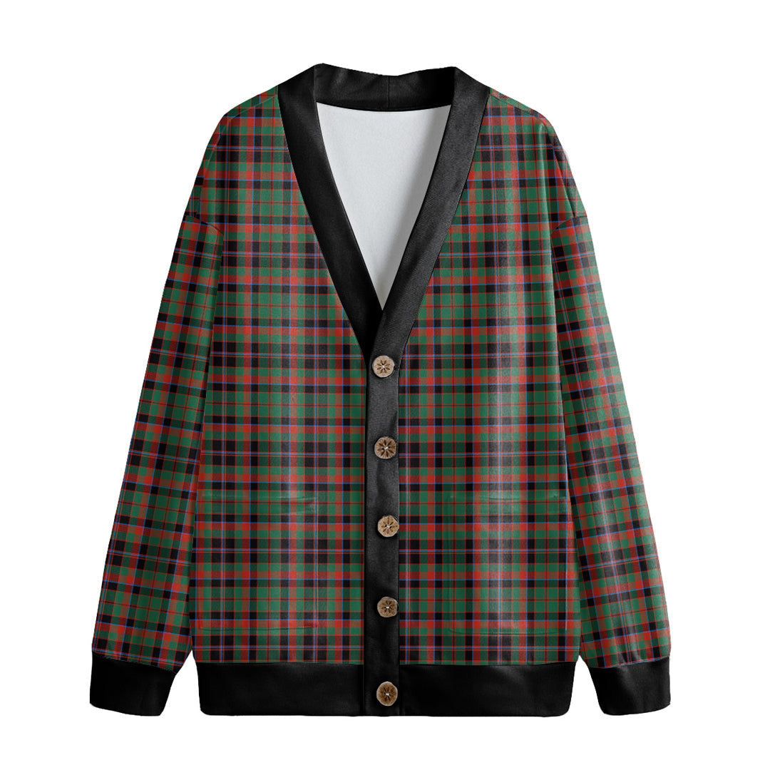 Cumming Hunting Ancient Tartan Plaid Knitted Fleece Cardigan