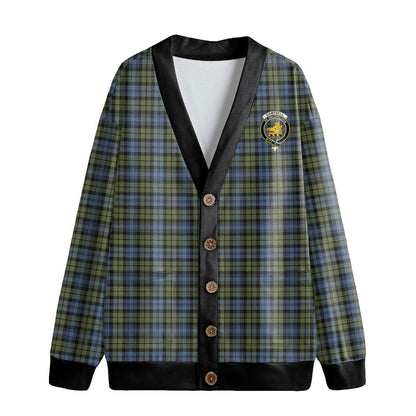 Campbell Faded Tartan Crest Knitted Fleece Cardigan