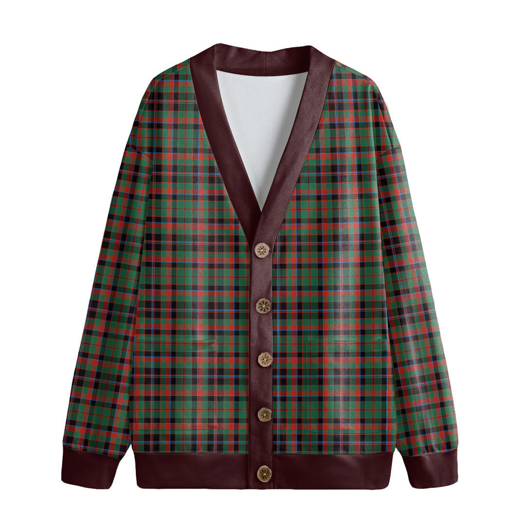 Cumming Hunting Ancient Tartan Plaid Knitted Fleece Cardigan