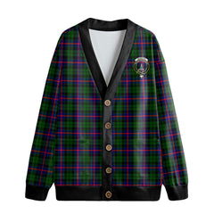 Morrison Modern Tartan Crest Knitted Fleece Cardigan