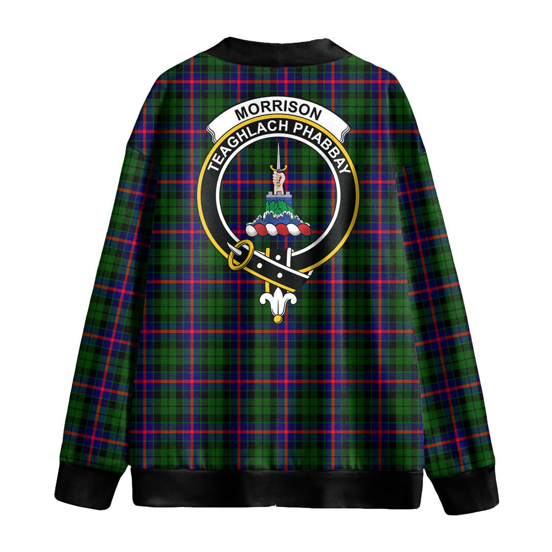 Morrison Modern Tartan Crest Knitted Fleece Cardigan