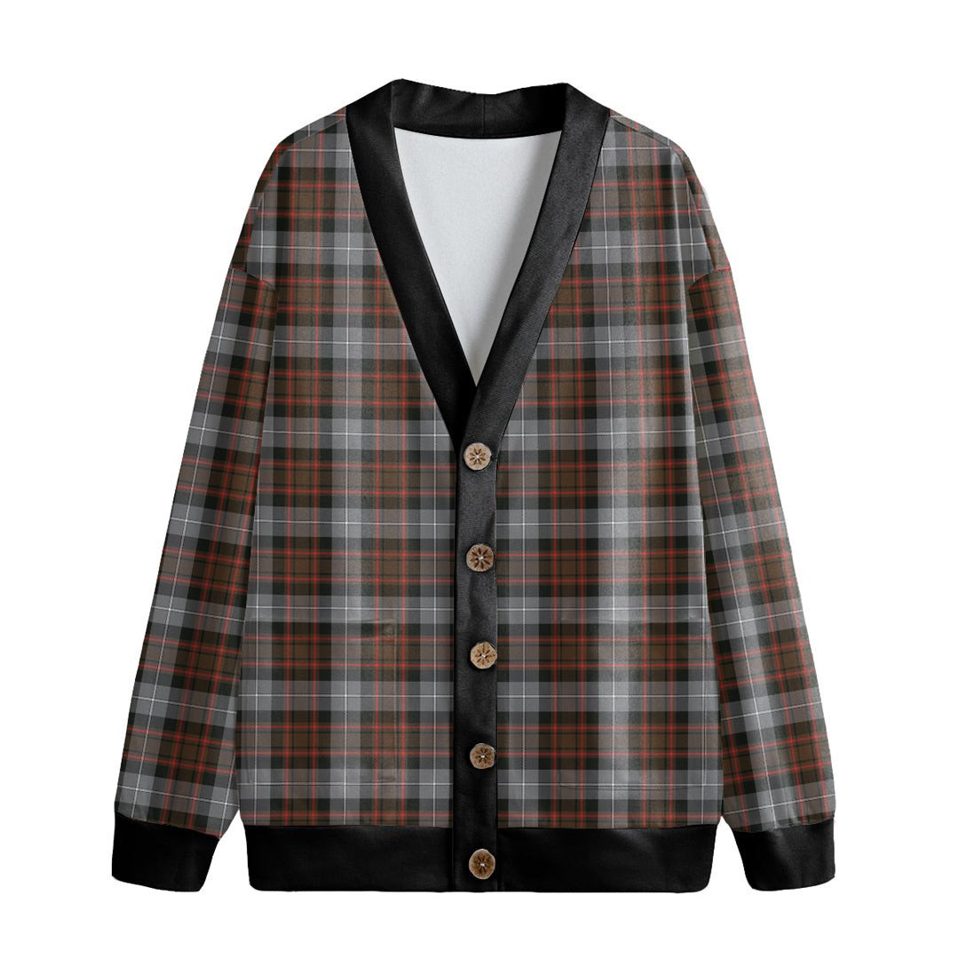 MacRae Hunting Weathered Tartan Plaid Knitted Fleece Cardigan