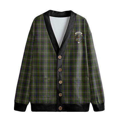 Davidson Tulloch Dress Tartan Crest Knitted Fleece Cardigan