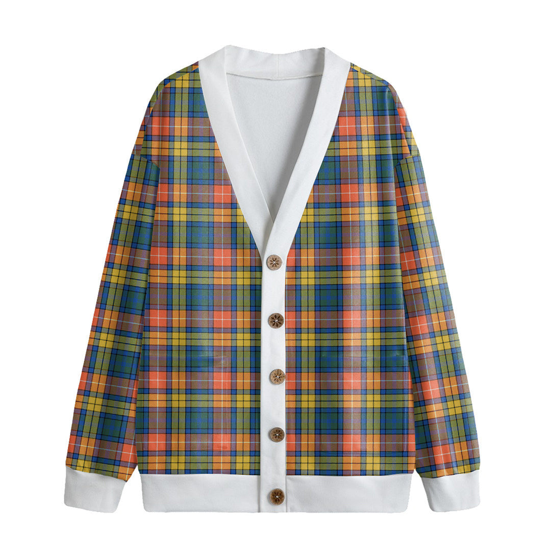 Buchanan Ancient Tartan Plaid Knitted Fleece Cardigan