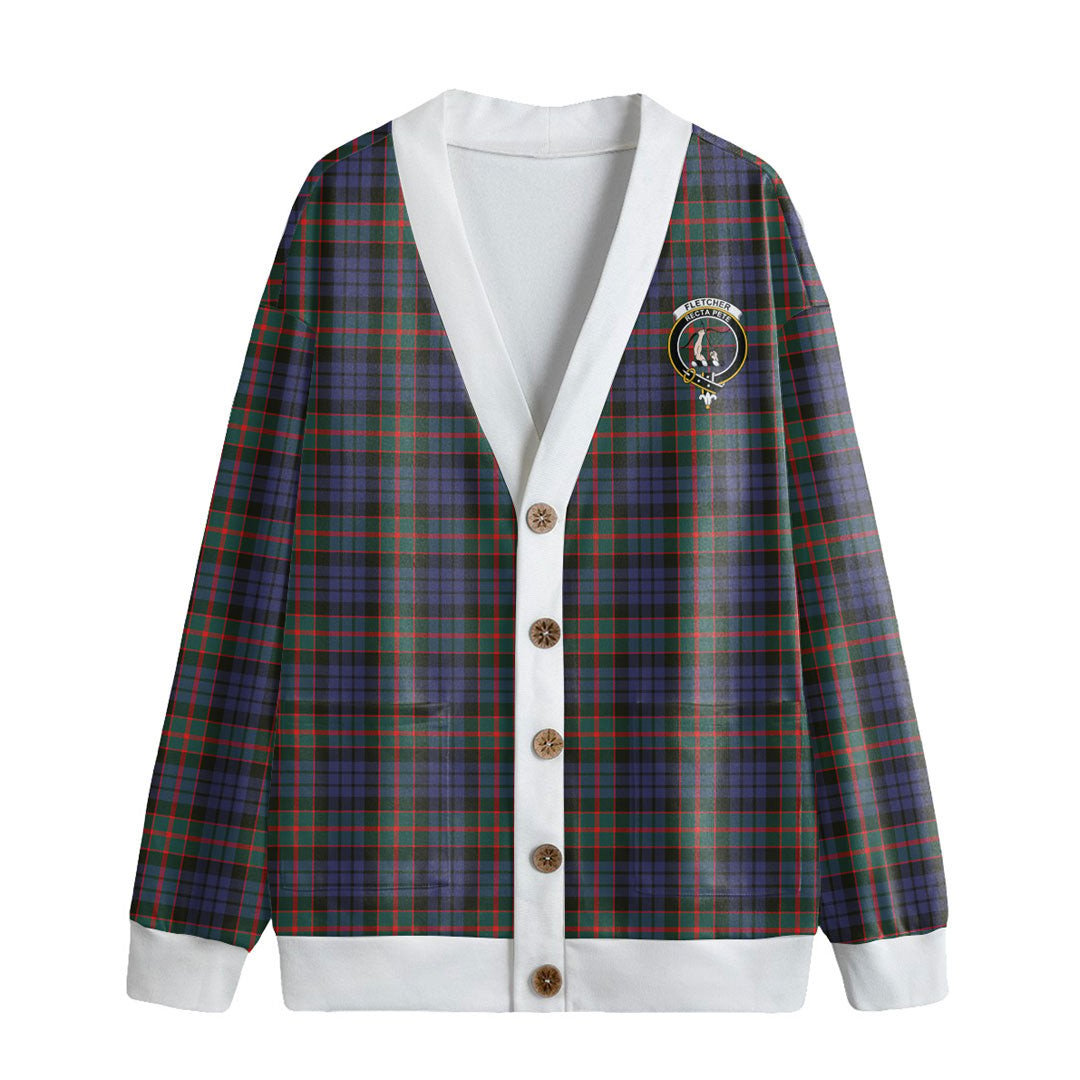 Fletcher of Dunans Tartan Crest Knitted Fleece Cardigan