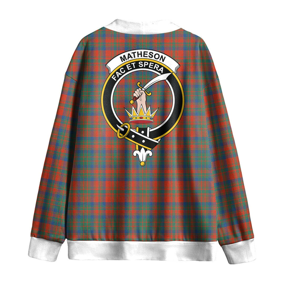 Matheson Ancient Tartan Crest Knitted Fleece Cardigan