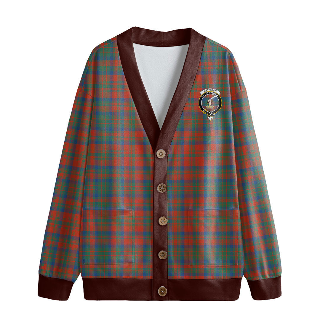 Matheson Ancient Tartan Crest Knitted Fleece Cardigan