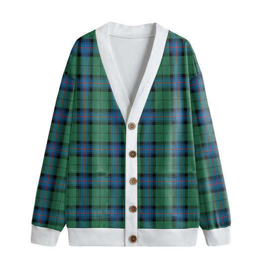 Armstrong Ancient Tartan Plaid Knitted Fleece Cardigan