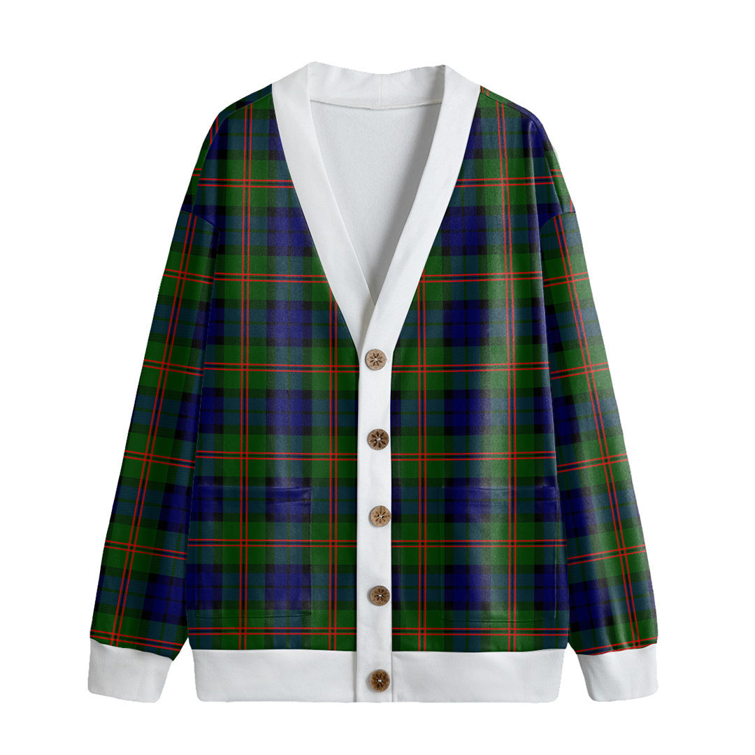 Dundas Modern 02 Tartan Plaid Knitted Fleece Cardigan