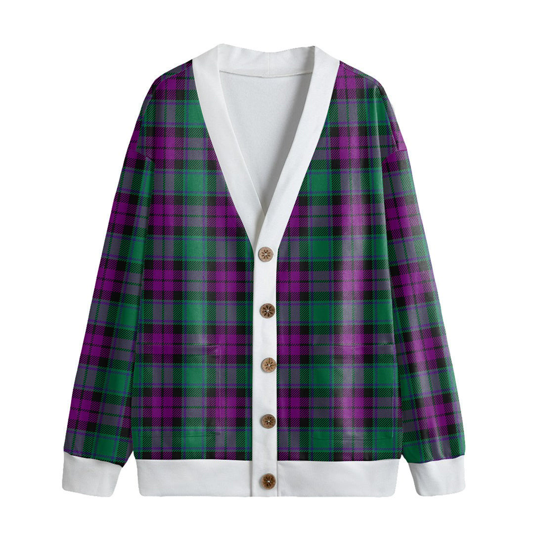 MacArthur Milton Tartan Plaid Knitted Fleece Cardigan