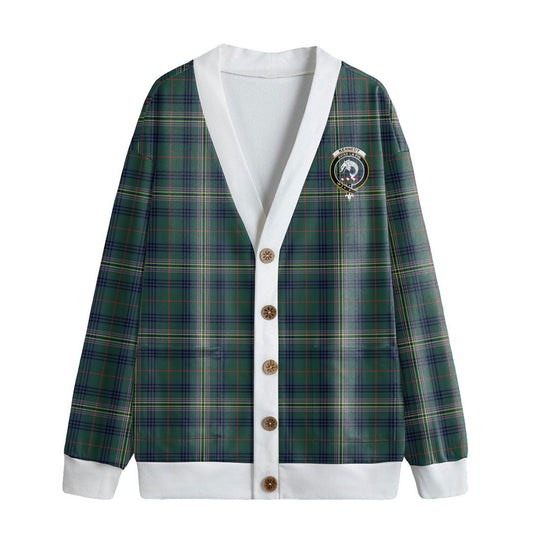 Kennedy Modern Tartan Crest Knitted Fleece Cardigan