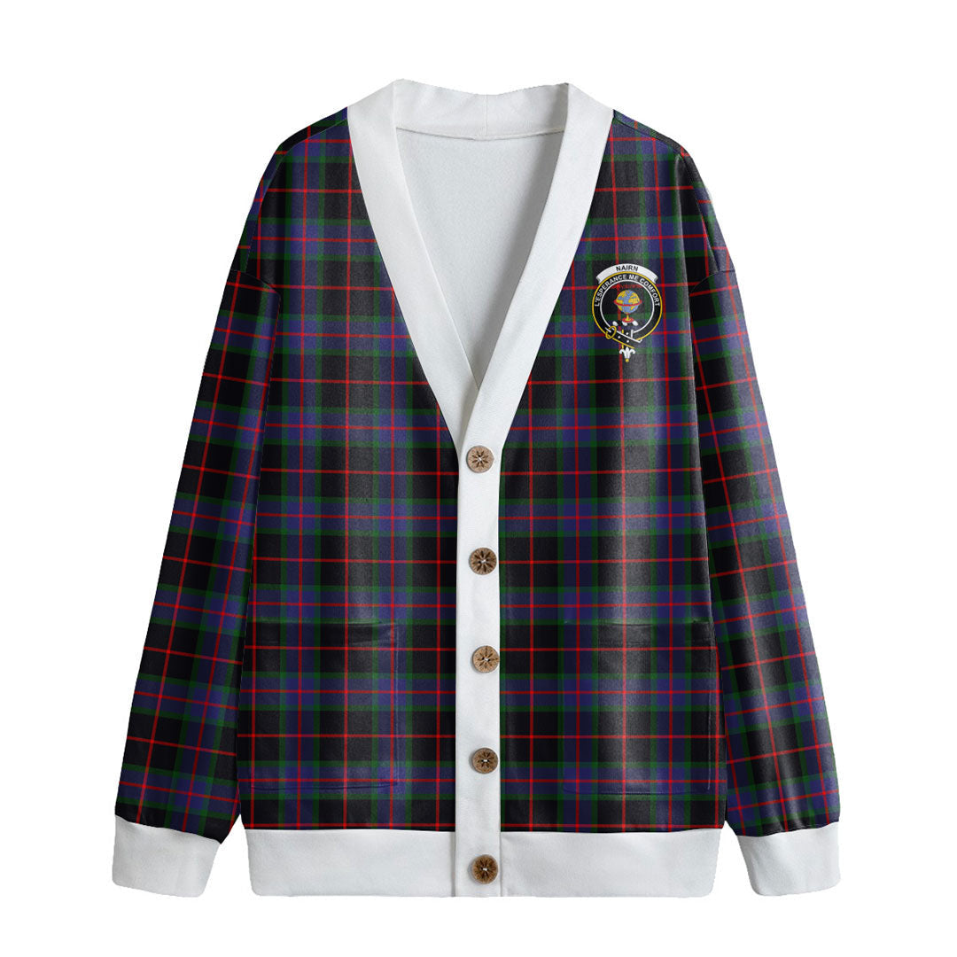 Nairn Tartan Crest Knitted Fleece Cardigan