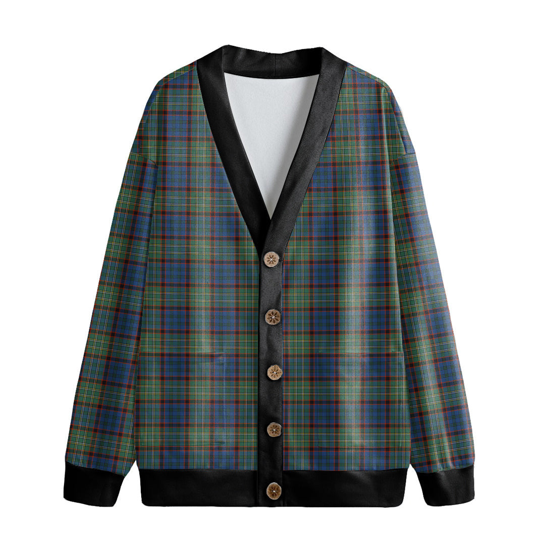 Nicolson Hunting Ancient Tartan Plaid Knitted Fleece Cardigan