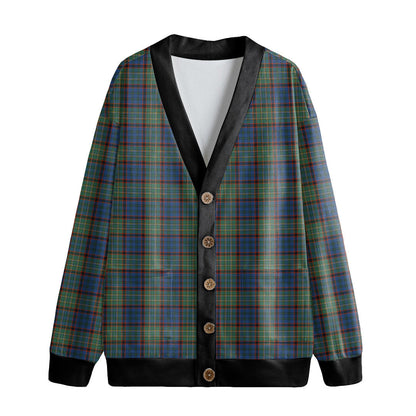 Nicolson Hunting Ancient Tartan Plaid Knitted Fleece Cardigan