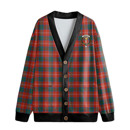 Chisholm Ancient Tartan Crest Knitted Fleece Cardigan