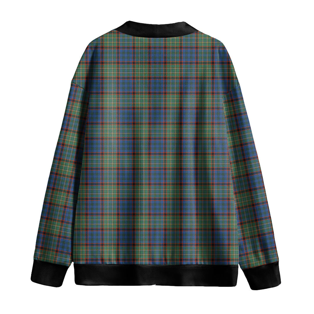 Nicolson Hunting Ancient Tartan Plaid Knitted Fleece Cardigan