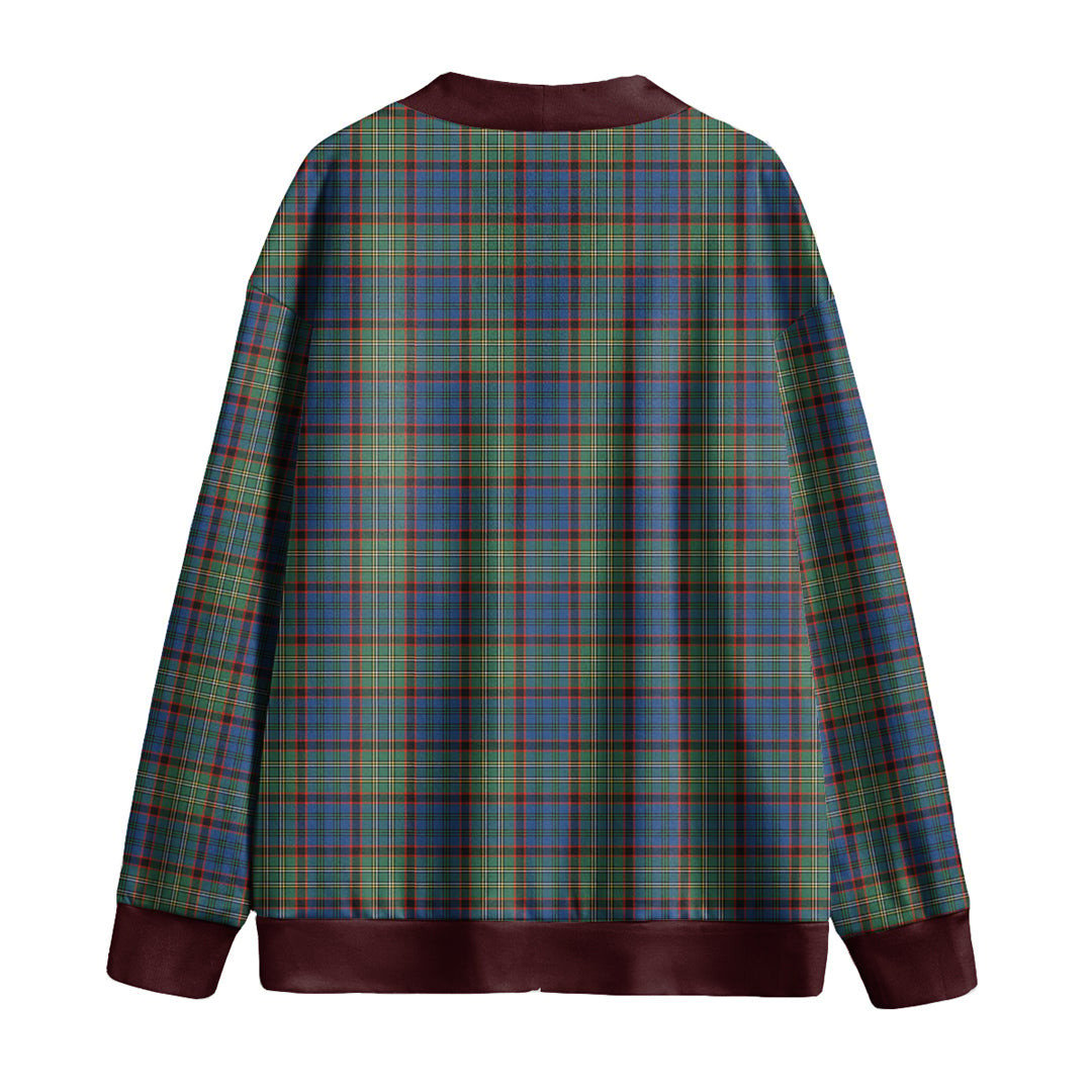 Nicolson Hunting Ancient Tartan Plaid Knitted Fleece Cardigan