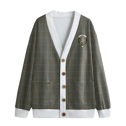 Haig Check Tartan Crest Knitted Fleece Cardigan