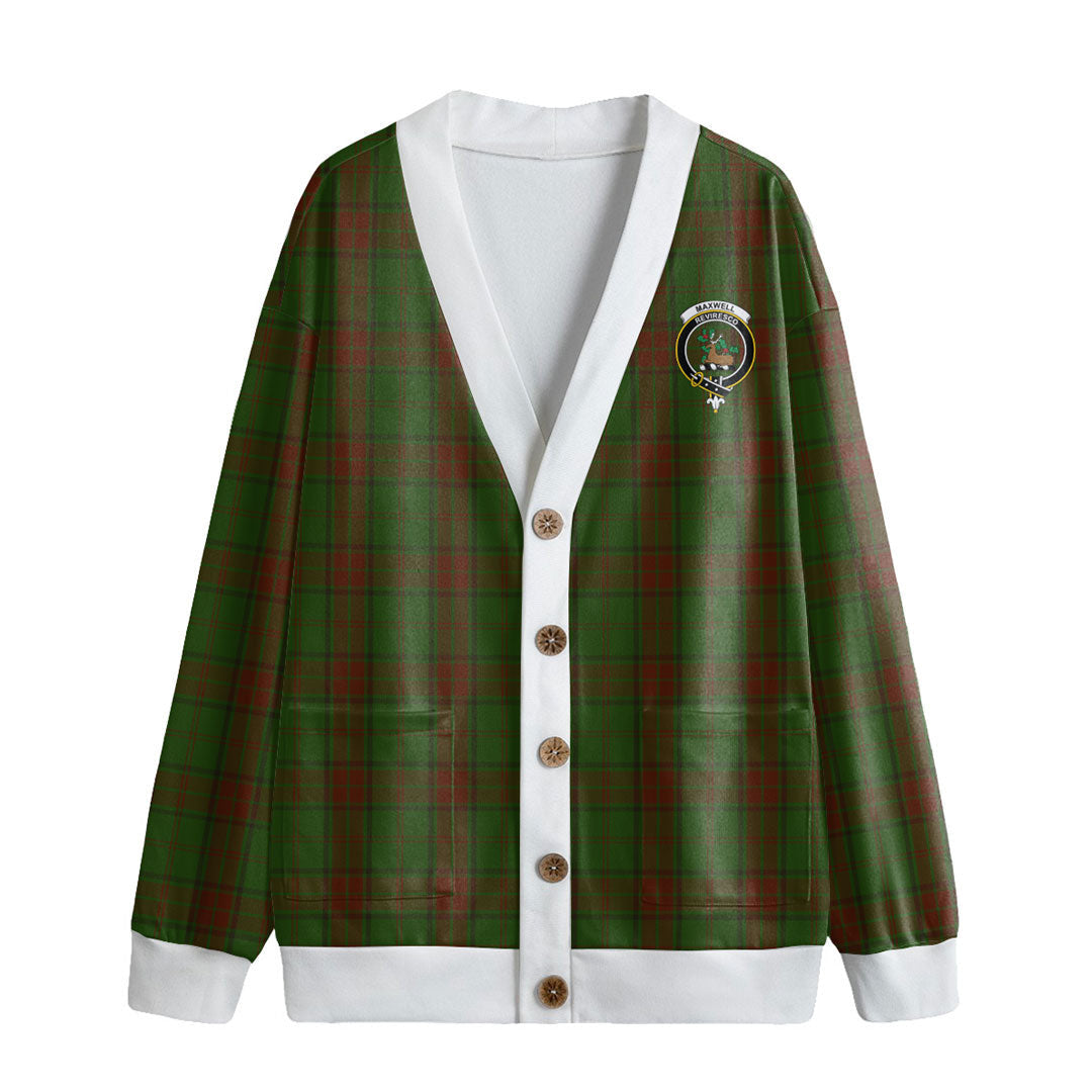 Maxwell Hunting Tartan Crest Knitted Fleece Cardigan