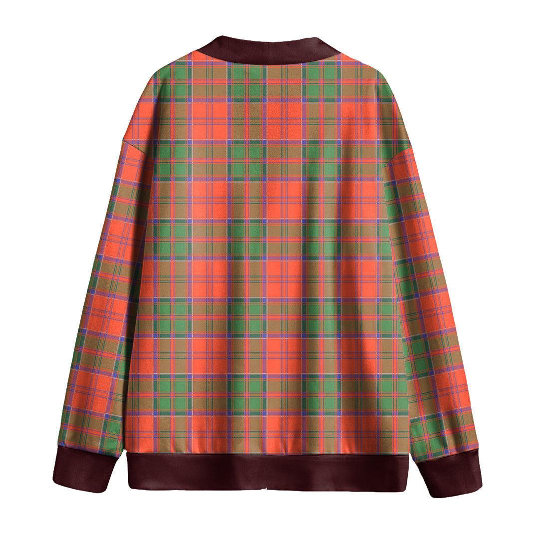 Grant Ancient Tartan Plaid Knitted Fleece Cardigan