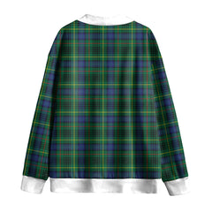 Stewart Hunting Modern Tartan Plaid Knitted Fleece Cardigan