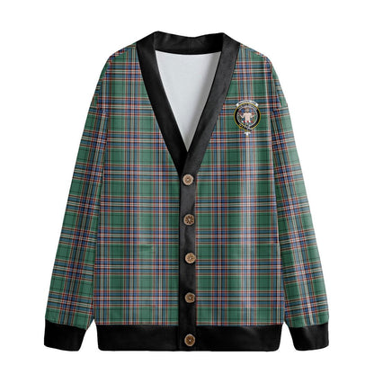 MacFarlane Hunting Ancient Tartan Crest Knitted Fleece Cardigan