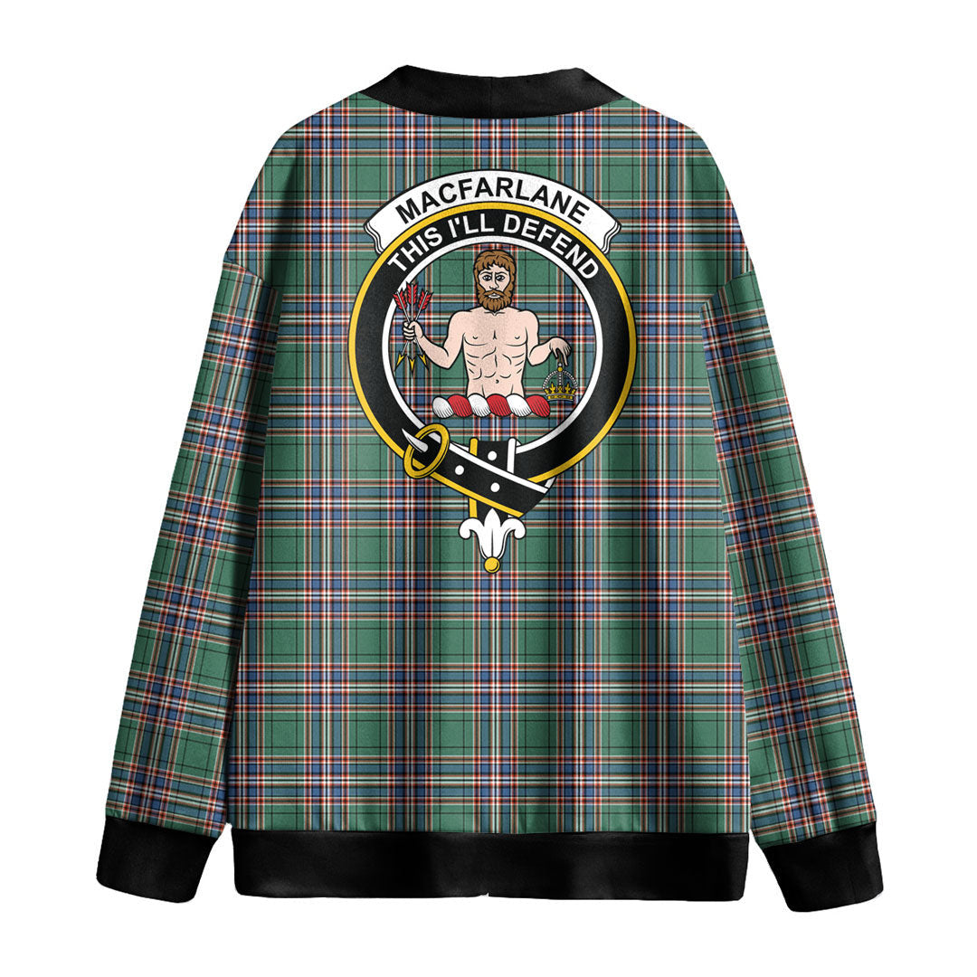 MacFarlane Hunting Ancient Tartan Crest Knitted Fleece Cardigan