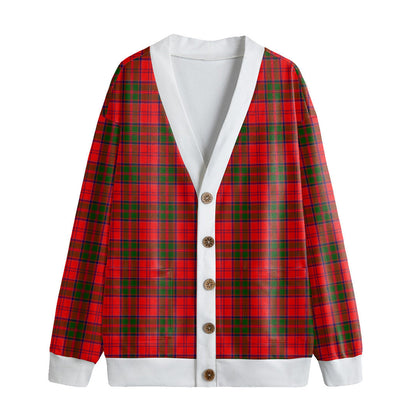 Grant Modern Tartan Plaid Knitted Fleece Cardigan