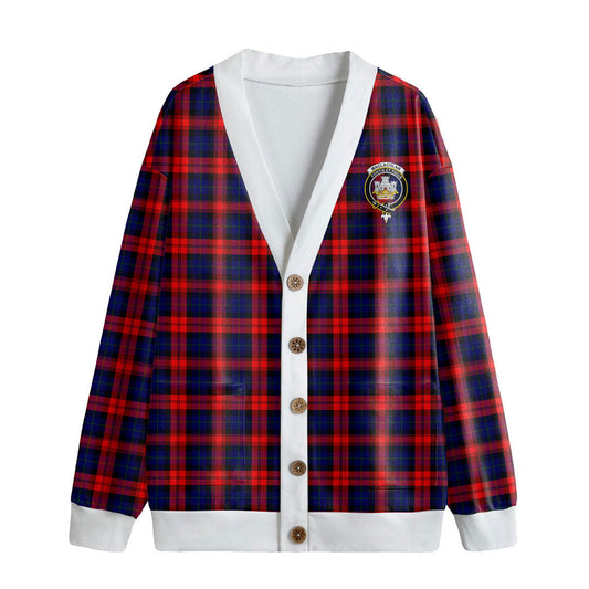 MacLachlan Modern Tartan Crest Knitted Fleece Cardigan