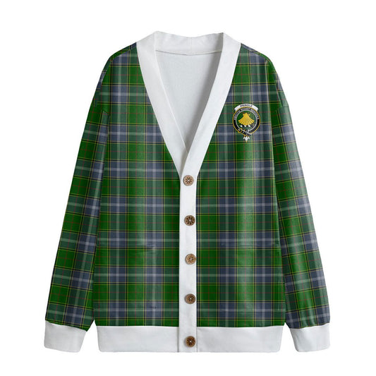 Pringle Tartan Crest Knitted Fleece Cardigan