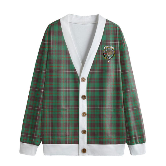 MacKinnon Hunting Ancient Tartan Crest Knitted Fleece Cardigan