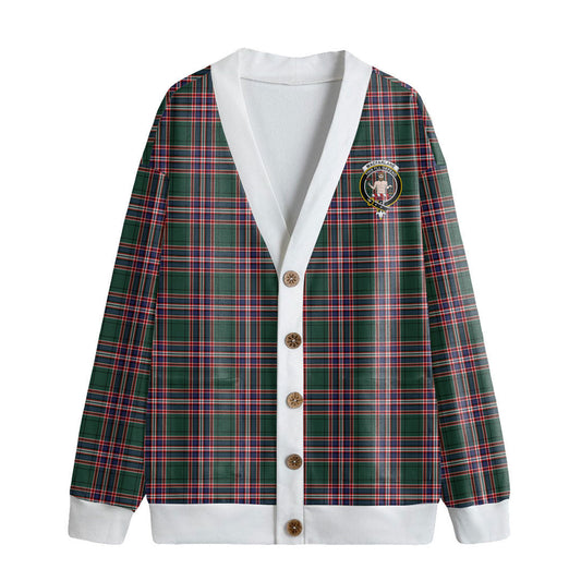 MacFarlane Hunting Modern Tartan Crest Knitted Fleece Cardigan