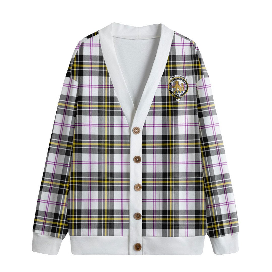 MacPherson Dress Modern Tartan Crest Knitted Fleece Cardigan