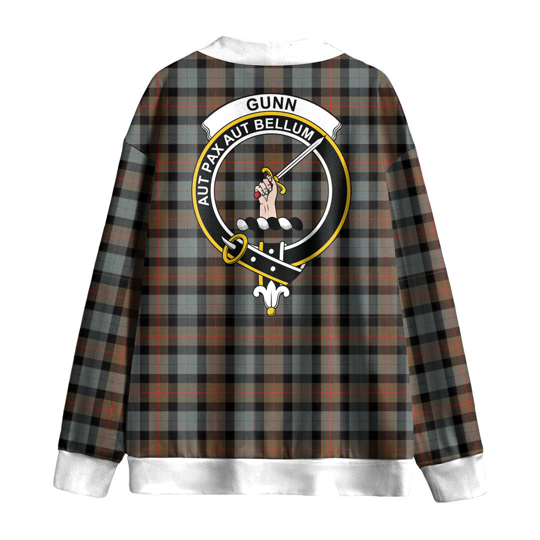 Gunn Weathered Tartan Crest Knitted Fleece Cardigan