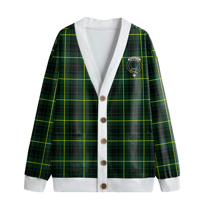 MacArthur Modern Tartan Crest Knitted Fleece Cardigan