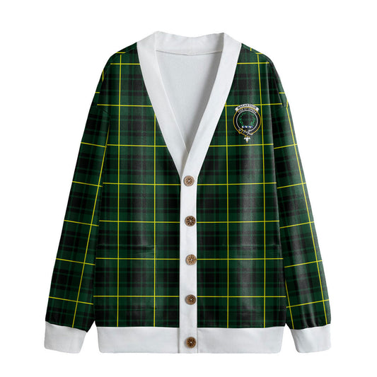 MacArthur Modern Tartan Crest Knitted Fleece Cardigan