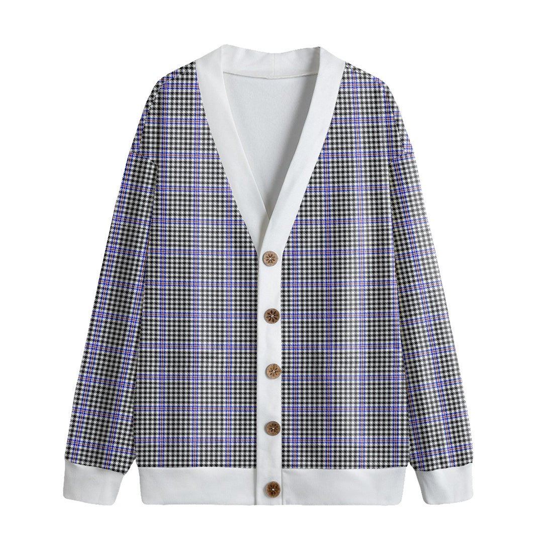 Sir Walter Scott Tartan Plaid Knitted Fleece Cardigan