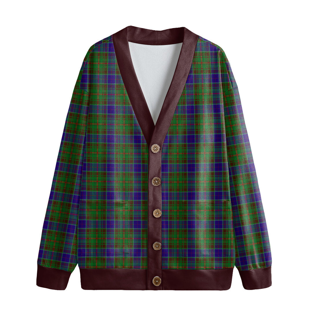 Adam Tartan Plaid Knitted Fleece Cardigan