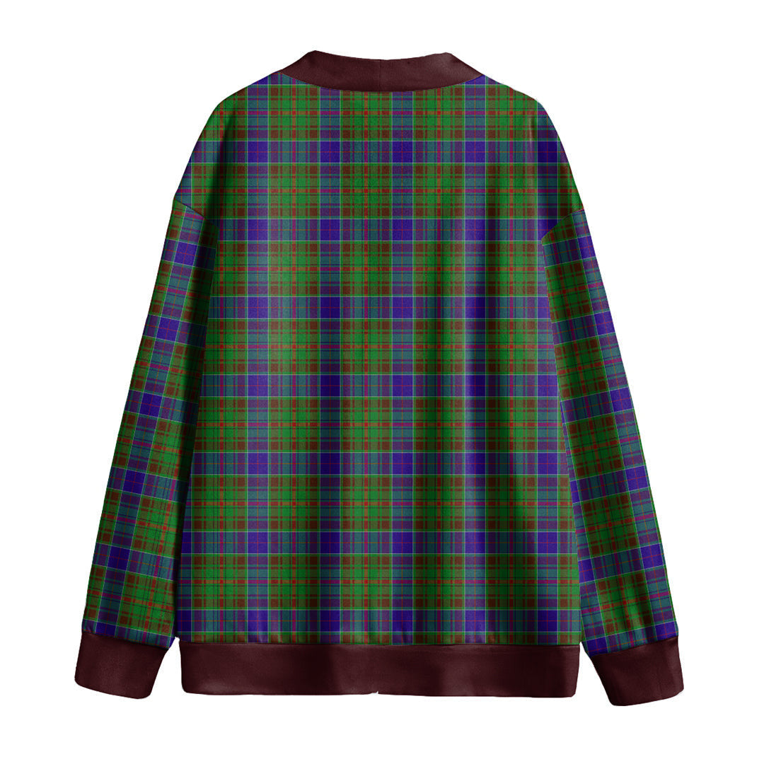 Adam Tartan Plaid Knitted Fleece Cardigan