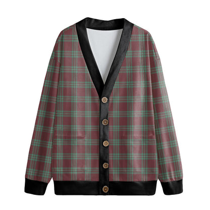 MacGregor Hunting Ancient Tartan Plaid Knitted Fleece Cardigan