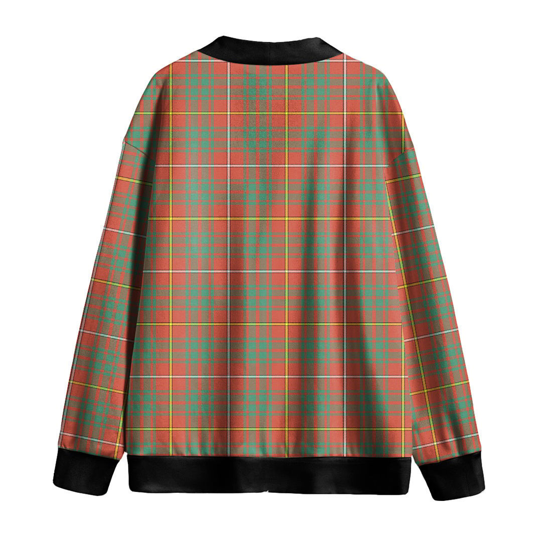 Bruce Ancient Tartan Plaid Knitted Fleece Cardigan