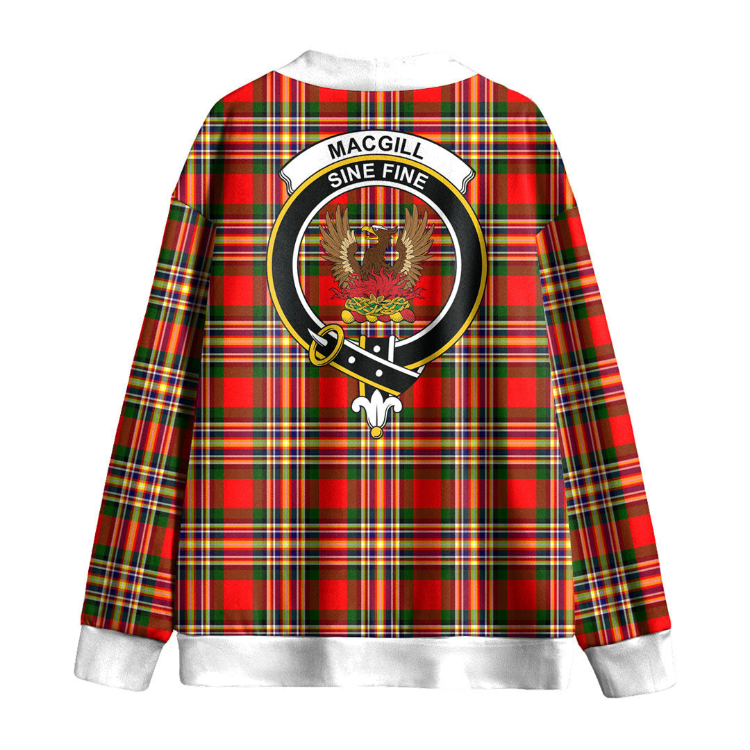 MacGill Modern Tartan Crest Knitted Fleece Cardigan