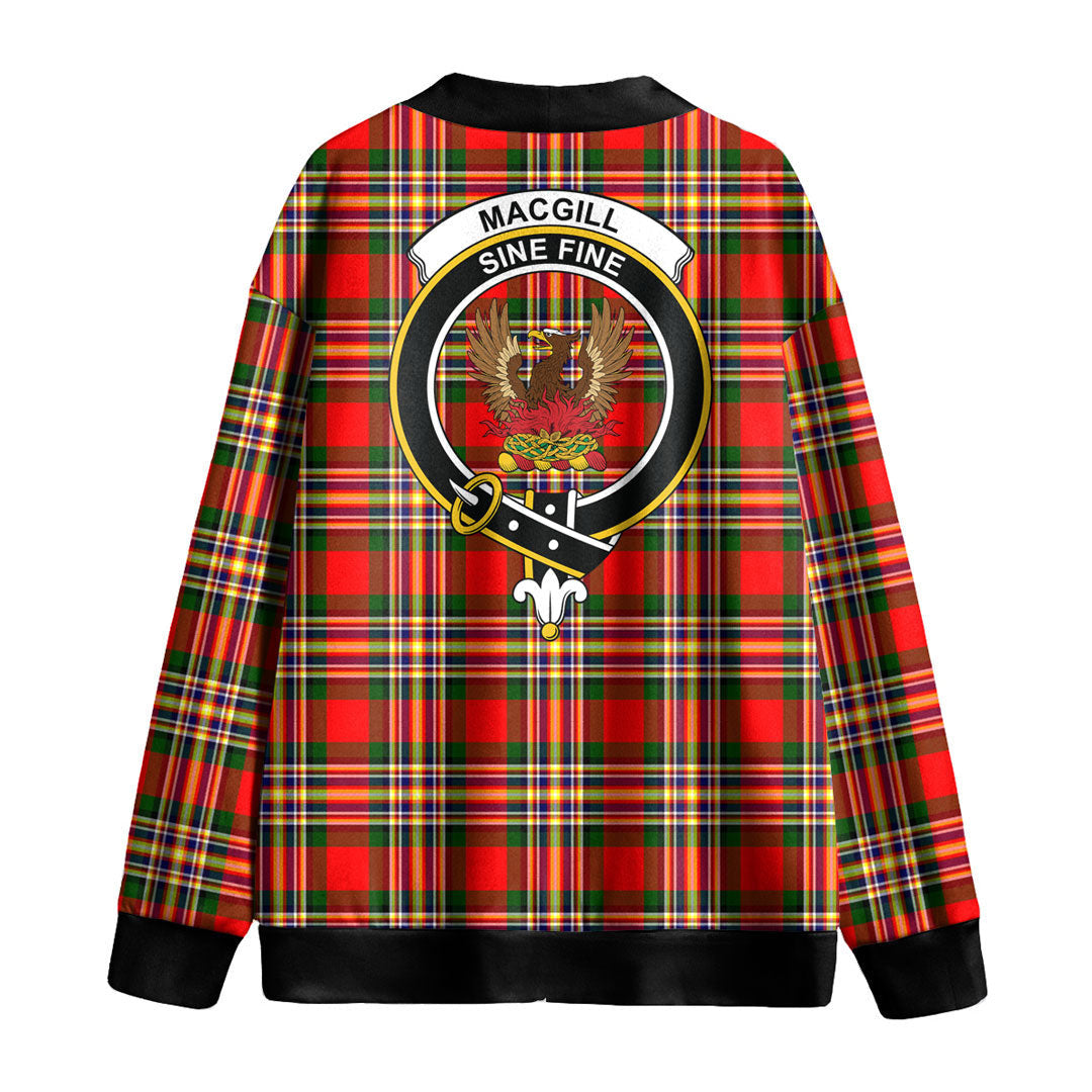 MacGill Modern Tartan Crest Knitted Fleece Cardigan