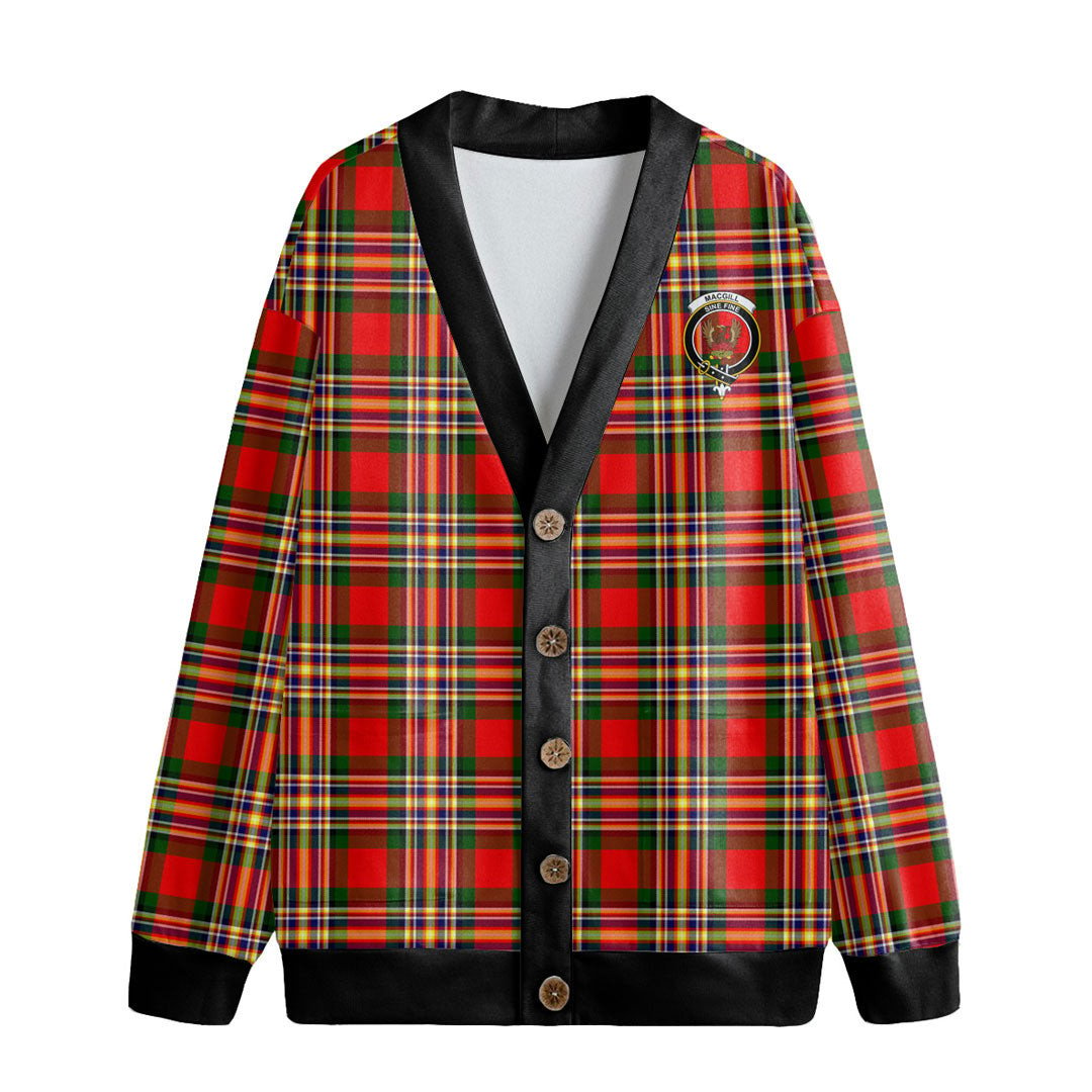 MacGill Modern Tartan Crest Knitted Fleece Cardigan