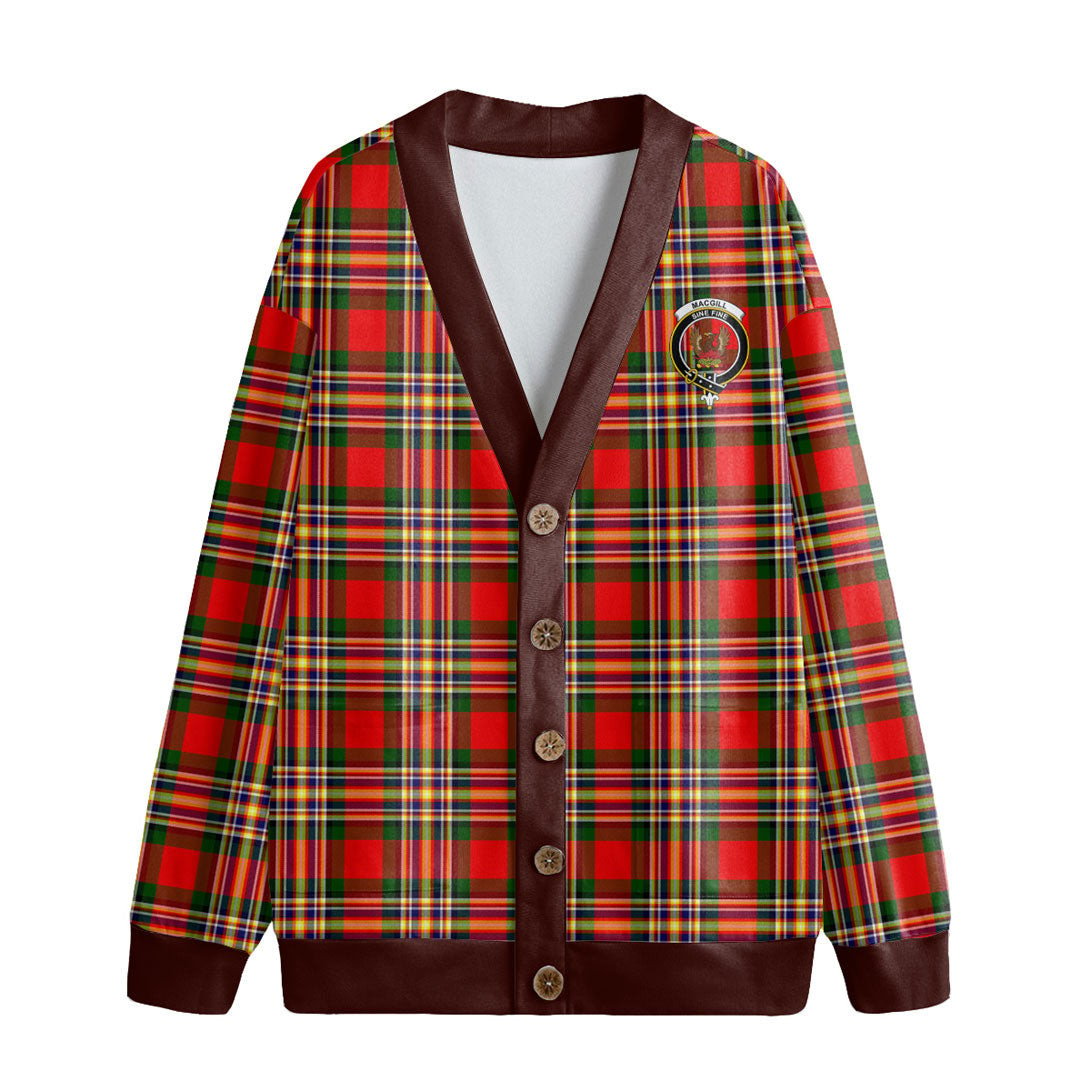 MacGill Modern Tartan Crest Knitted Fleece Cardigan