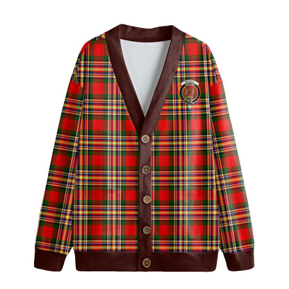 MacGill Modern Tartan Crest Knitted Fleece Cardigan